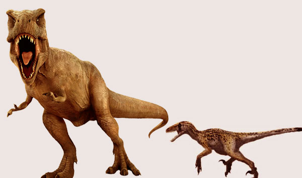 Tyrannosaurus and Ornitholestes