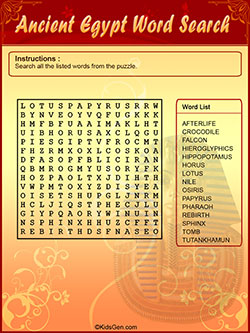 Color Word Search Puzzle