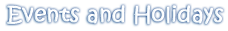 events and holidays