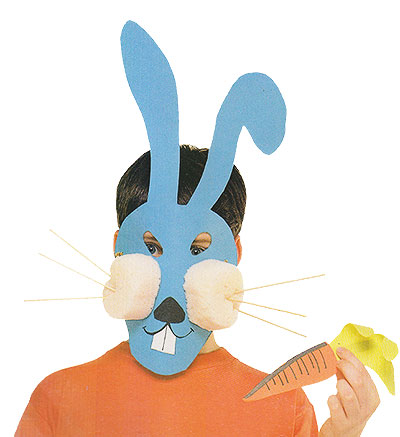 A kid with bunny mask