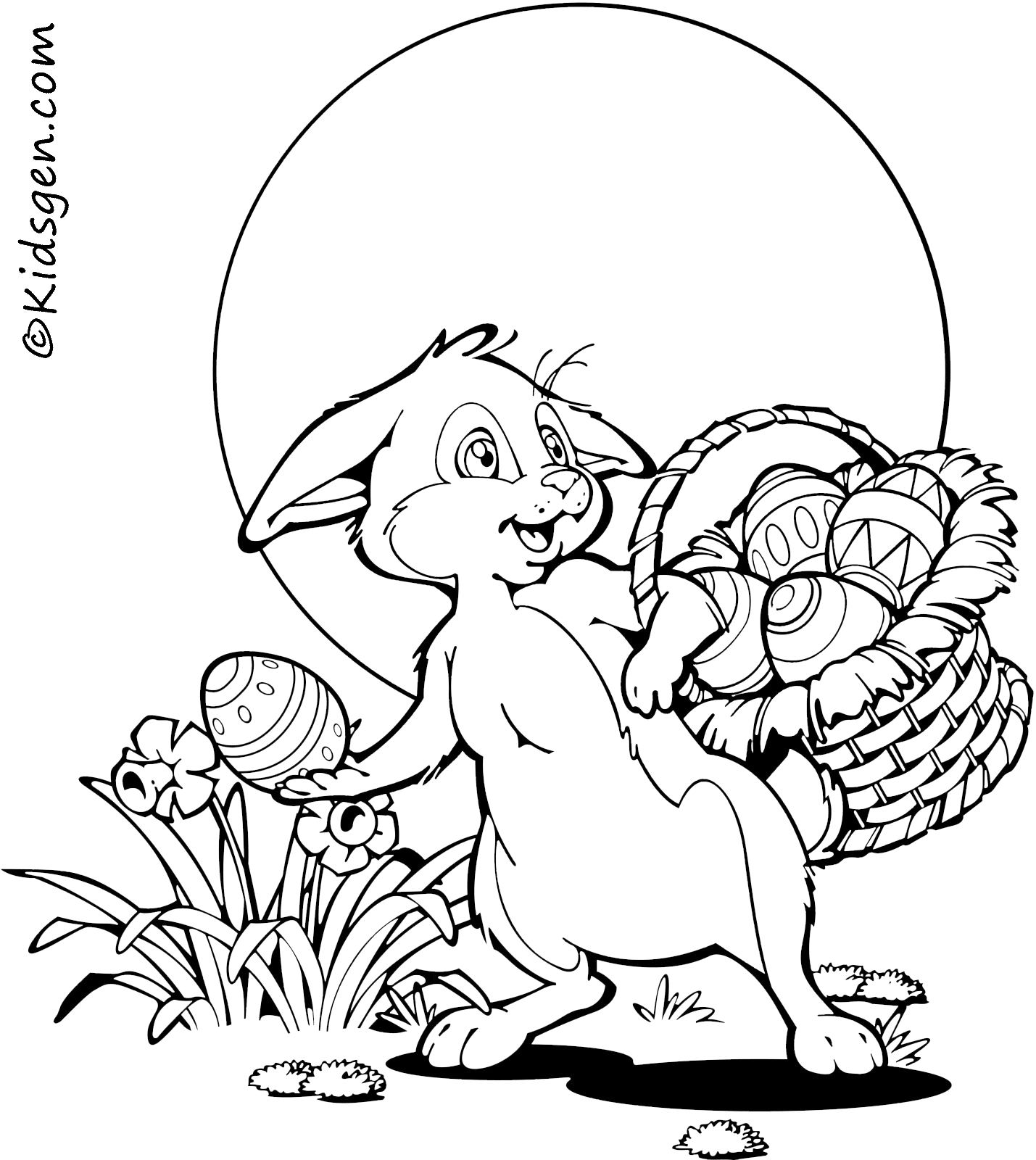 easter bunny coloring pages games cool - photo #36