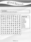 Black & White Word Search template