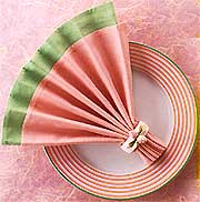 The finished napkin fan
