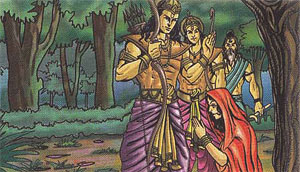 Rama blessing Ahilya