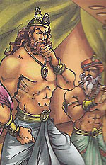 Akrura meets king Dhritarashtra