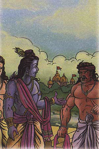 Krishna and the washerman