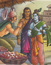 Krishna and the florist