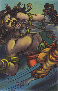 Krishna and Trinavarta