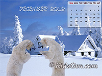 December 2012 Calendar Wallpapers