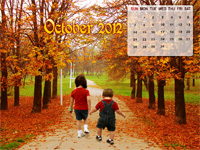 October 2012 Calendar Wallpapers