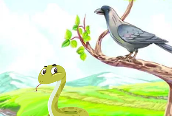 The Crow and the Snake - A Tale of Friendship and Wisdom