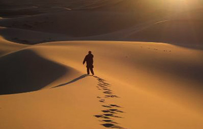 Man in a desert