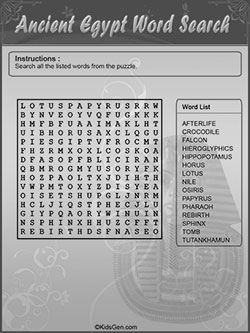 Black & White Word Search Puzzle