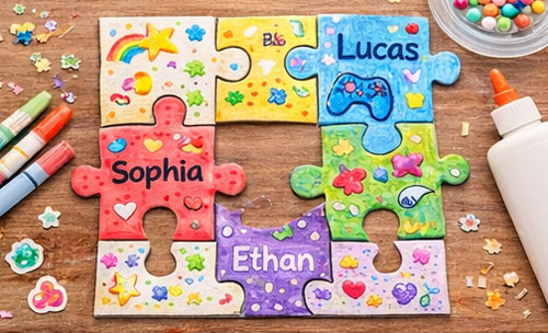 Puzzle Piece Friendship Frame step 4: Let Everything Dry