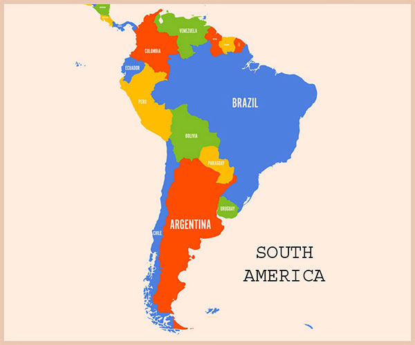South American map