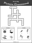 Black & White Crossword with pictures
