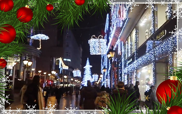 Christmas lighitings in Hungary