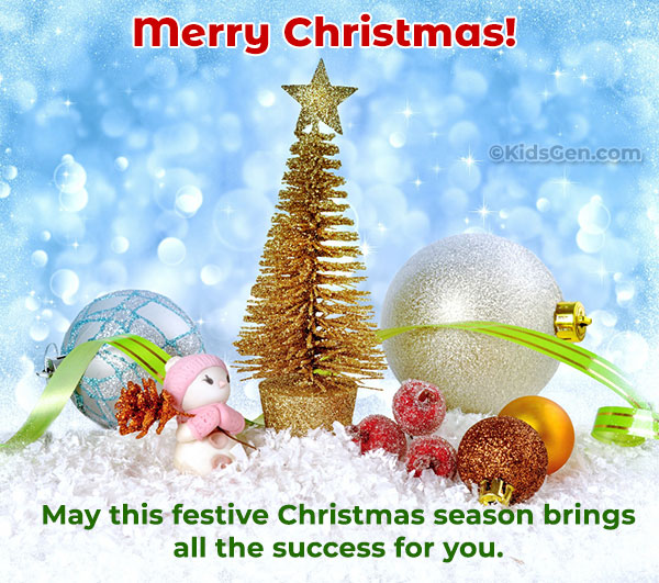 Merry Christmas greetings card for WhatsApp and Facebook