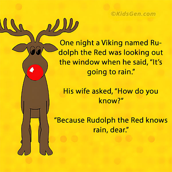 Christmas joke on Rudolf