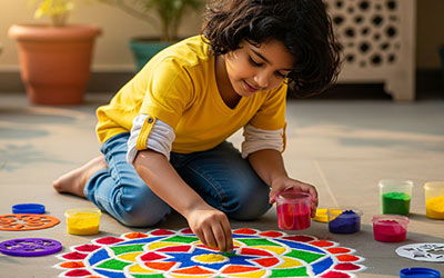 Diwali rangoli design
