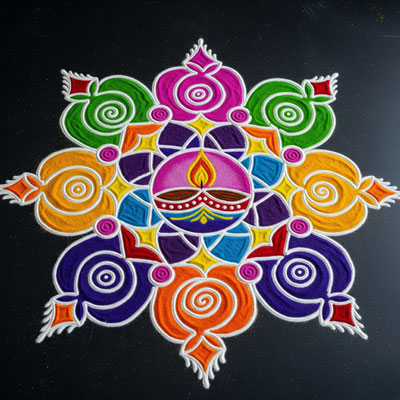 Diwali rangoli, mandala design, festive Indian art