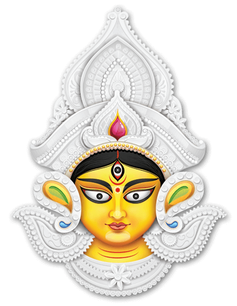 The face of Goddess Durga