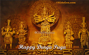 High Definition Durga Puja Wallpaper featuring Goddess Durga.