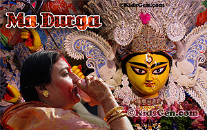 High Quality desktop illustration of Devi Durga.