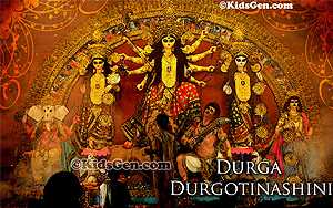 1080i resolution divine picture of goddess Durga.