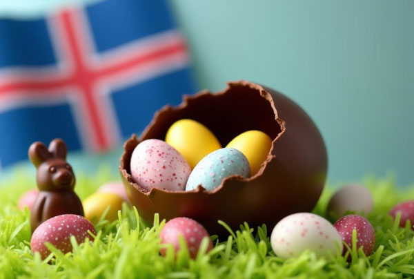 Chocolate Easter eggs, symbolizing Easter celebrations in Iceland