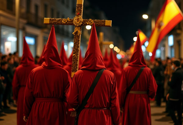A solemn Easter procession in Spain