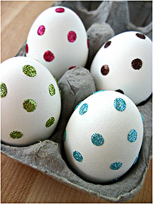 Glitter Dot Eggs