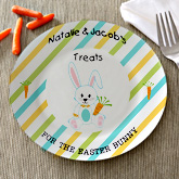Treats For The Easter Bunny Personalized Plate