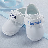 Personalized Satin Baby Shoes for Boys
