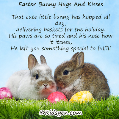 Poem for kids - Easter Bunny Hugs and Kisses