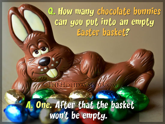 Funny Easter Jokes on chocolate bunnies