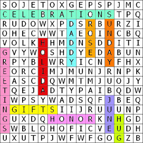 Answers of Word Search