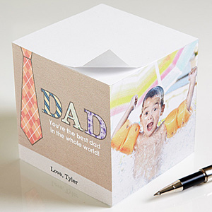 For Dad Personalized Paper Photo Note Cube