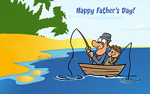 Father's Day Wallpaper - father and son fishing