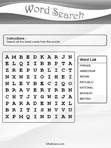 Black & White Word Search template