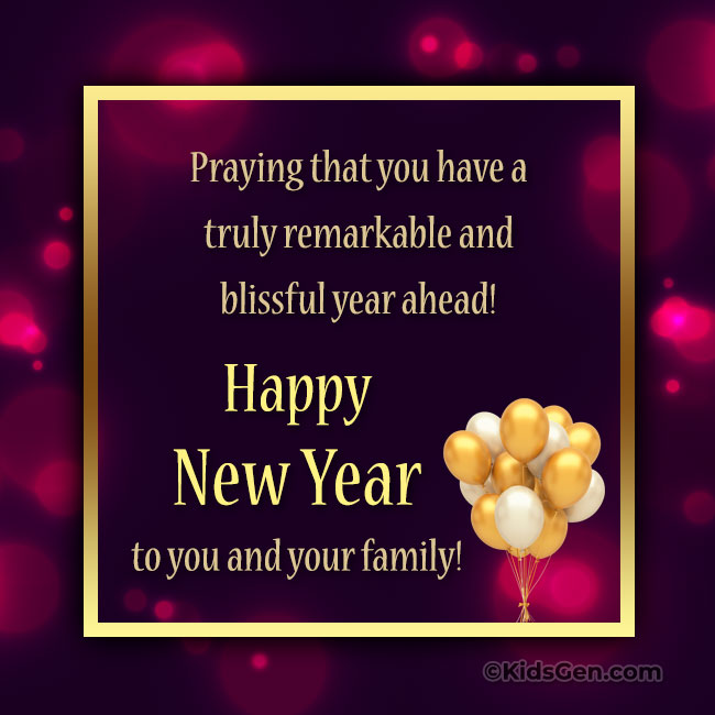 Colorful New Year greetings image for WhatsApp