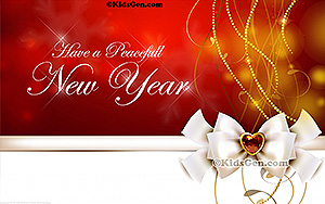 An exquisite high resolution New Year wish wallpaper.