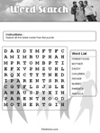Black & White Word Search template