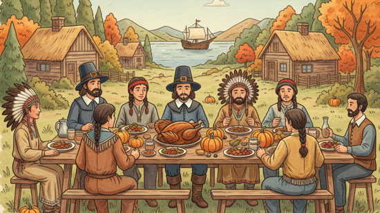 History of Thanksgiving for kids