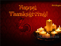 HD turkey and Thanksgiving candle wallpaper
