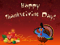 Turkey wishing Thanksgiving