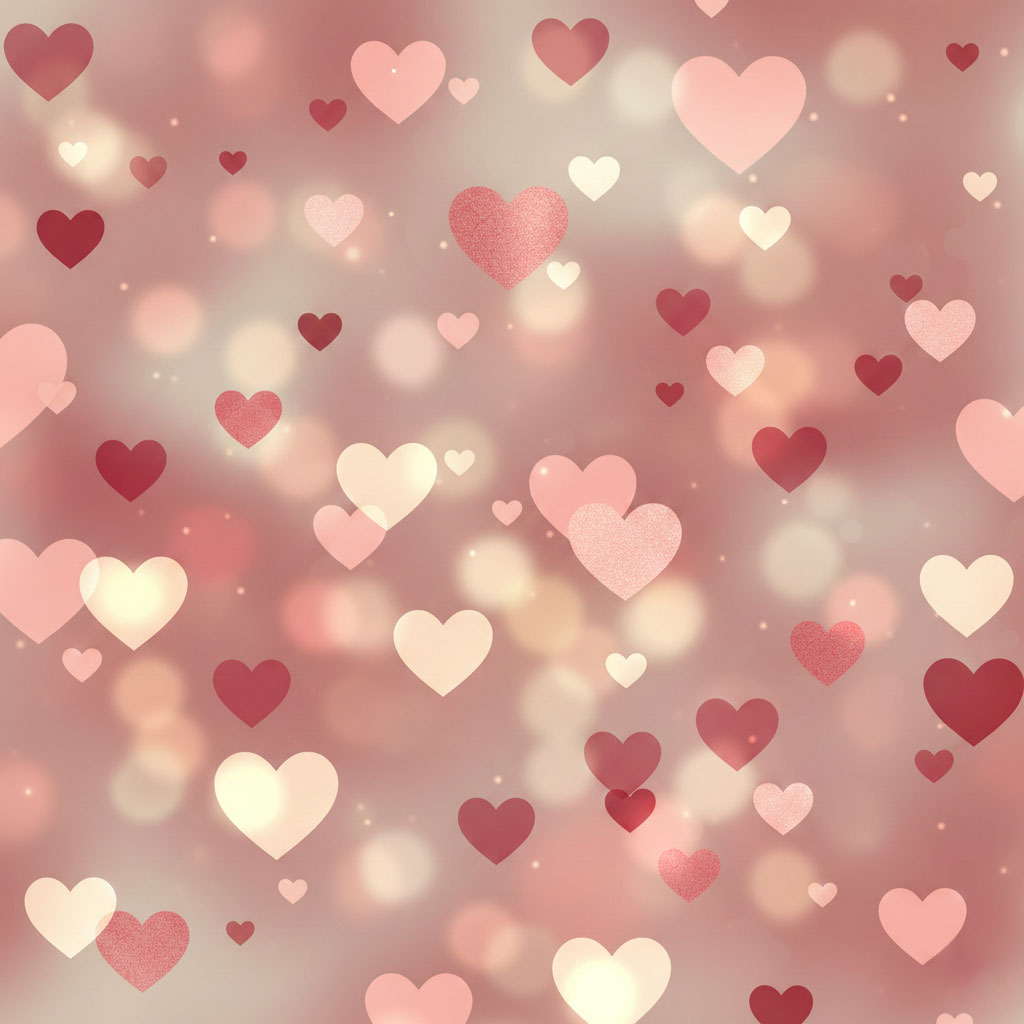 Heart-filled Valentine’s Day background image for social sharing