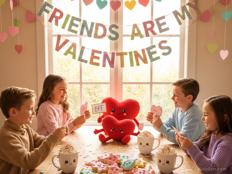 Friendship-themed Valentine’s Day image with cheerful design