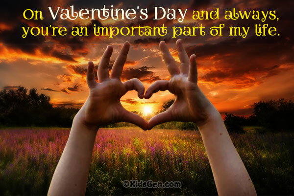 Valentine's Day greeting cards featuring two hands forming a heart shape against a sunset over a field of lavender flowers.