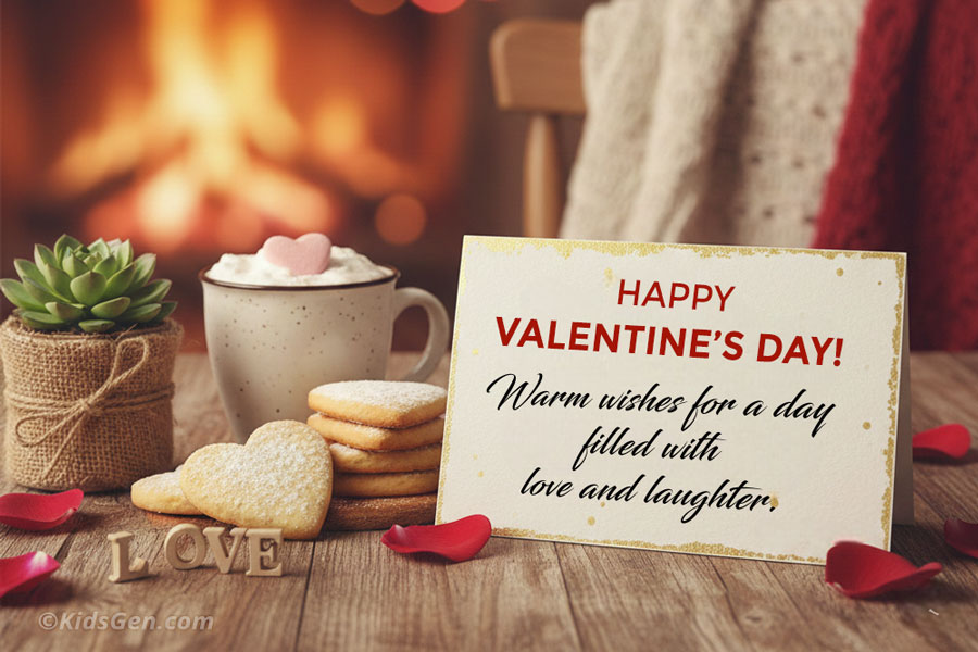 Warm Valentine’s Day greeting image suitable for friends and family